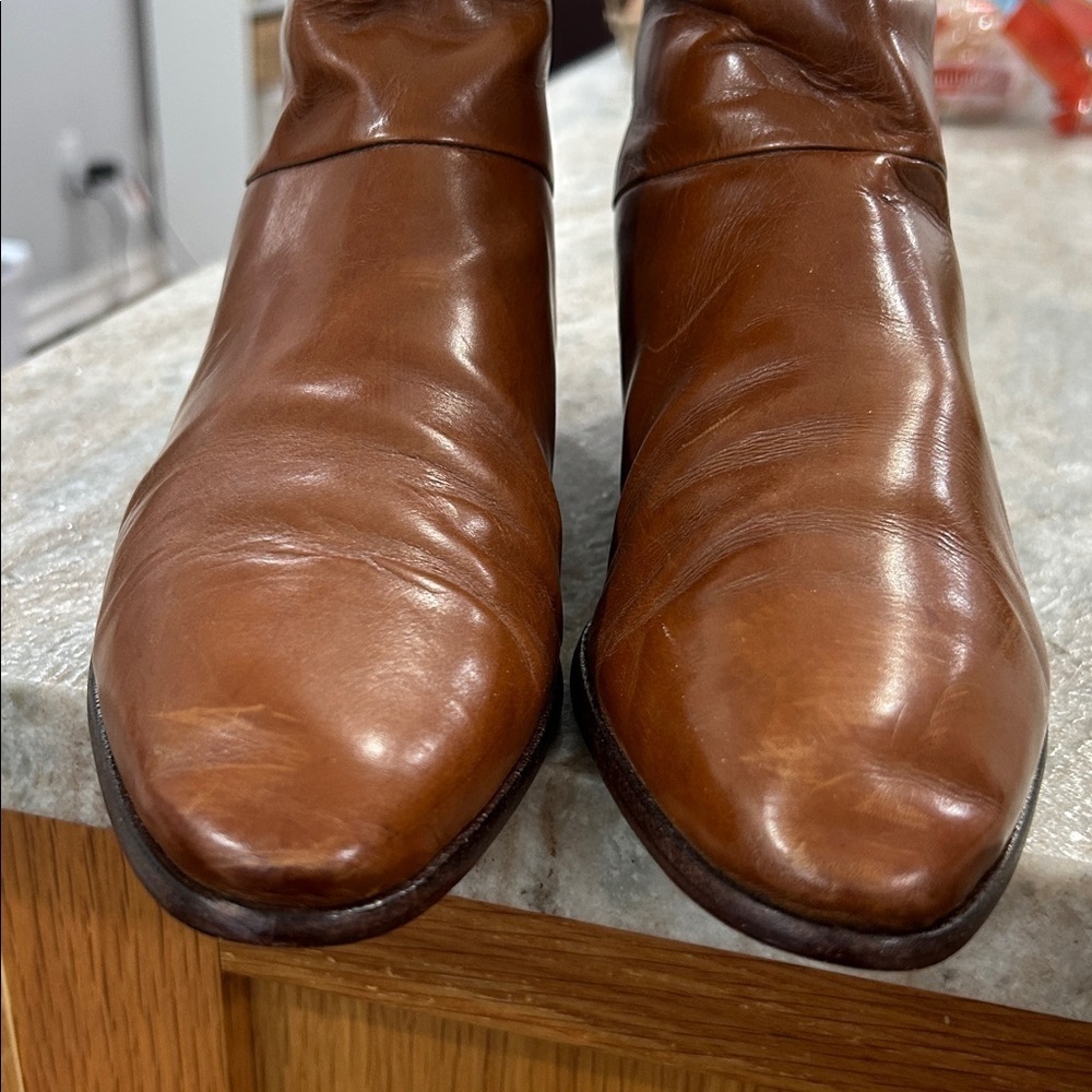 Joan & David Leather slip on tassel zip up back Boots Made in Italy size 8 - Picture 9 of 16